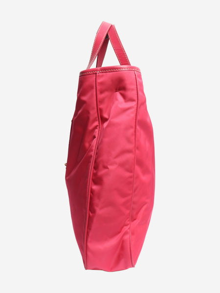 Pink nylon tote bag alternate image