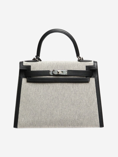 Ecru and black Kelly II Sellier 28 bag Shoulder bags Hermes 