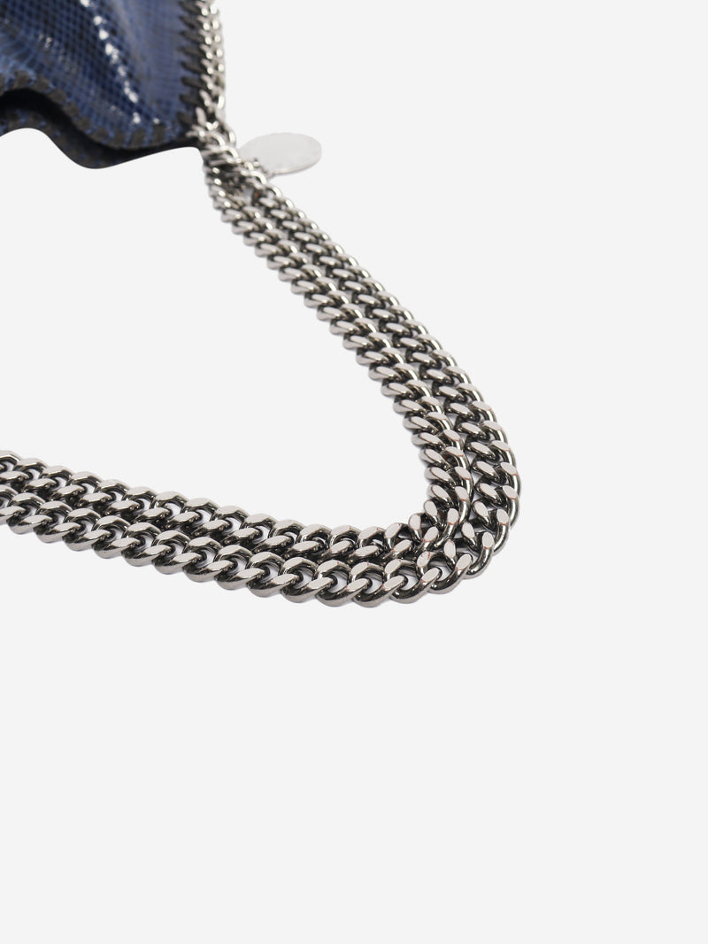Navy python-effect Falabella tote bag Tote Bags Stella McCartney 
