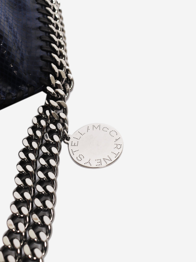 Navy python-effect Falabella tote bag Tote Bags Stella McCartney 