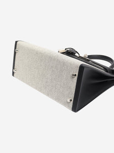 Hermes Ecru and black Kelly II Sellier 28 bag