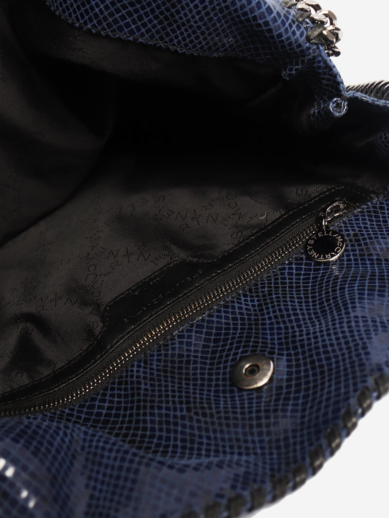 Navy python-effect Falabella tote bag Tote Bags Stella McCartney 