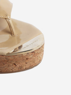 Neutral thong platform sandals - size EU 40 (UK 7)