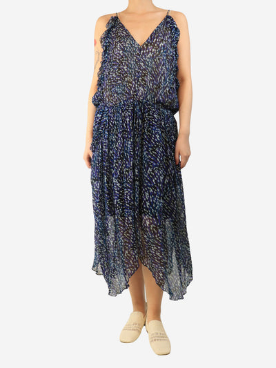 Blue chiffon printed slip dress - size UK 12 Dresses Marant Etoile 