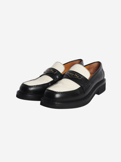 Black and white contrast loafers - size EU 39 Flat Shoes Christian Dior 