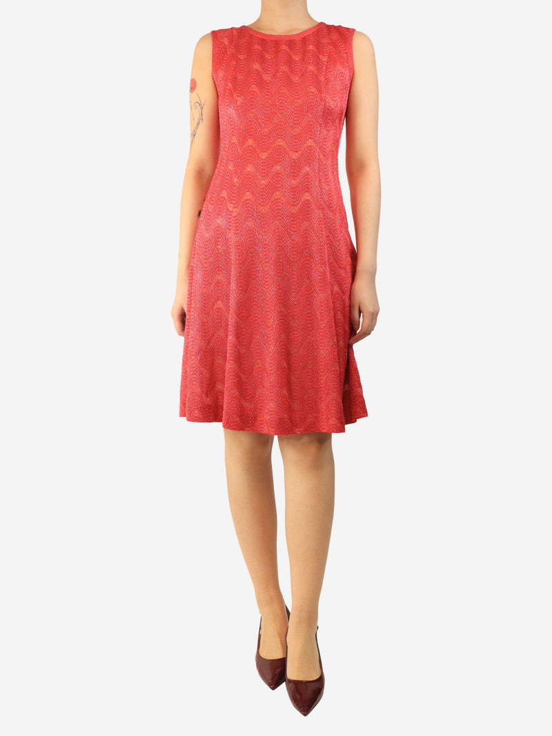 Pink a-line lurex midi dress - size UK 10 Dresses Missoni 