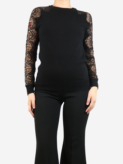 Black lace detail jumper - size S Knitwear Raey 