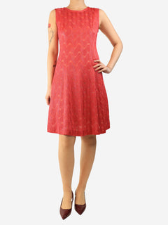 Pink a-line lurex midi dress - size UK 10 Dresses Missoni 