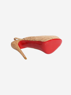 Neutral cork platform sandals - size EU 39.5 (UK 6.5)