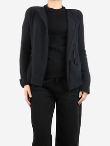 Isabel Marant Black wool and angora-blend jacket - size UK 10