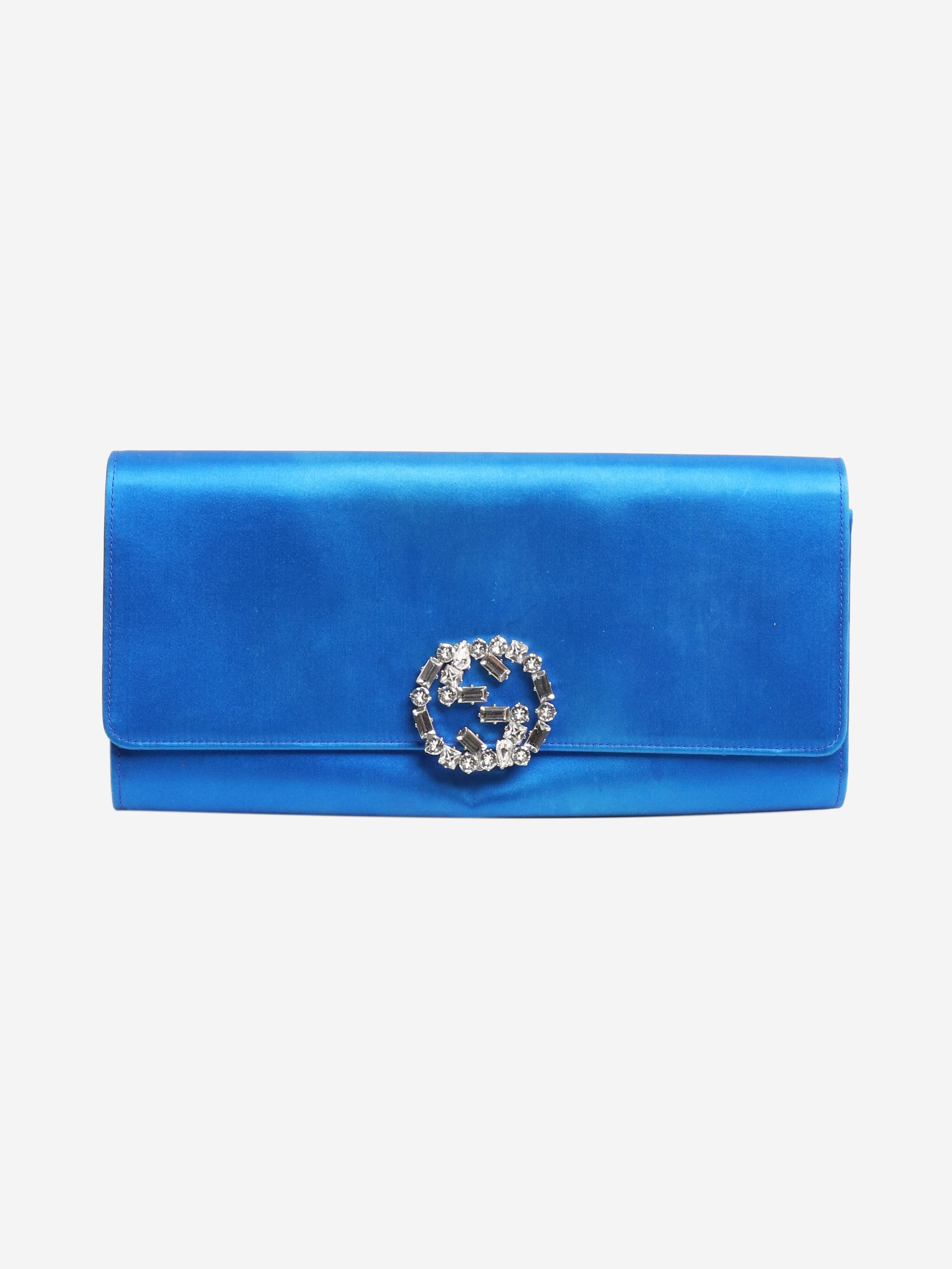 Blue GG crystal broadway clutch Shoulder bags Gucci 