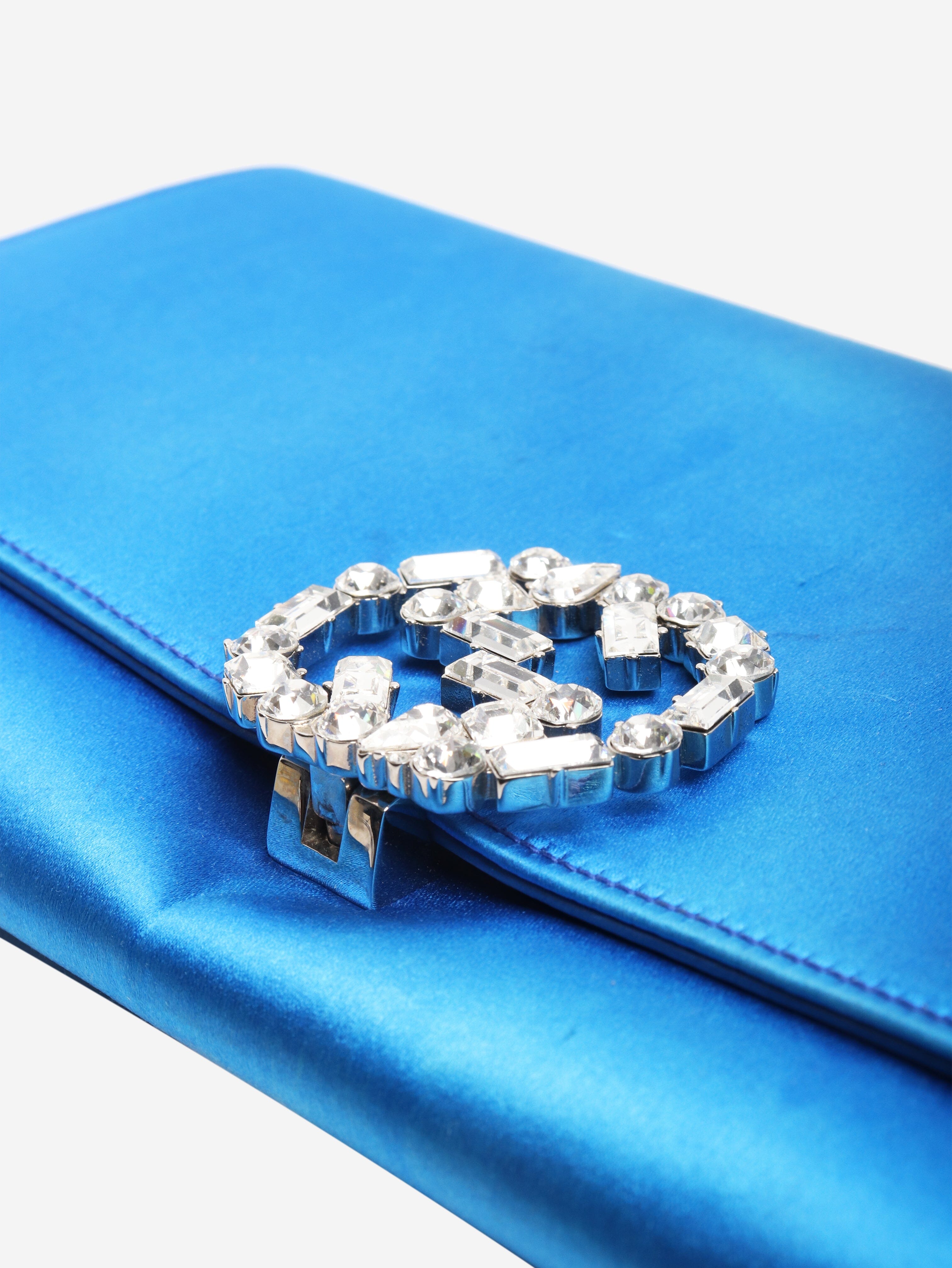 Blue GG crystal broadway clutch Shoulder bags Gucci 