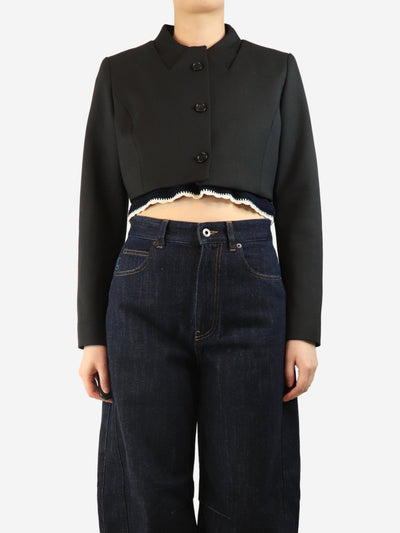 Black cropped jacket - size UK 10 Coats & Jackets Coperni 