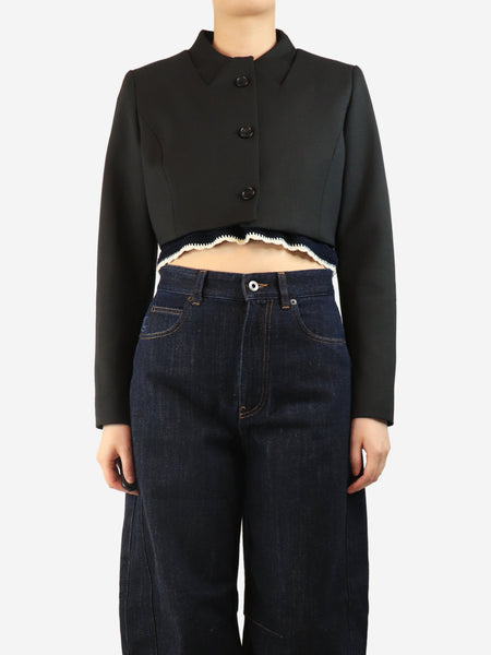 Black cropped jacket - size UK 10 product image