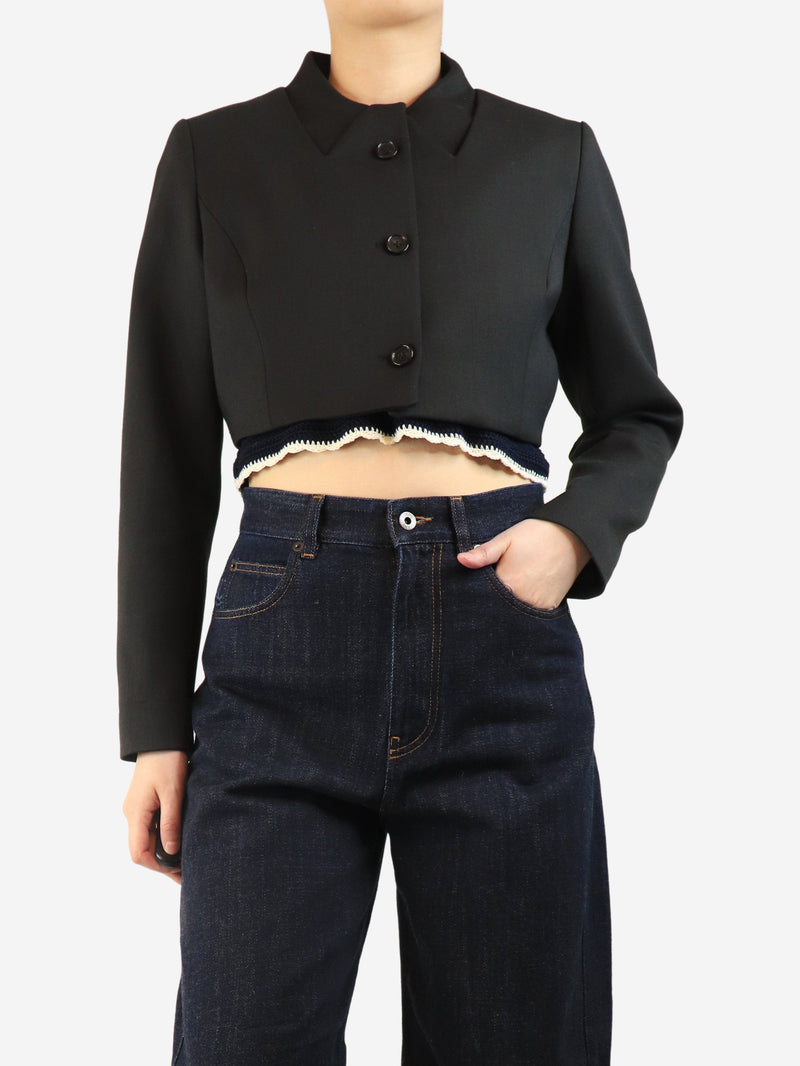 Black cropped jacket - size UK 10 Coats & Jackets Coperni 