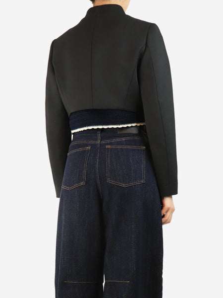 Black cropped jacket - size UK 10 alternate image