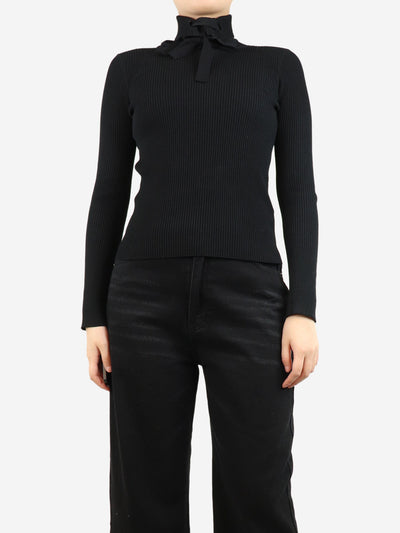 Black ribbed high-neck top - size S Tops Valentino 