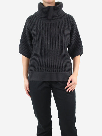 Brown roll-neck ribbed wool jumper - size UK 10 Knitwear Fendi 