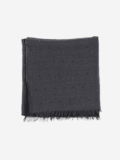 Dark grey and black beaded scarf Scarves Loro Piana 