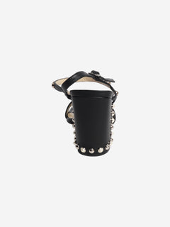 Black studded sandal heels - size EU 39 (UK 6)