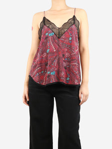 Zadig & Voltaire Burgundy lace cami top - size S