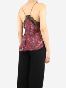 Zadig & Voltaire Burgundy lace cami top - size S