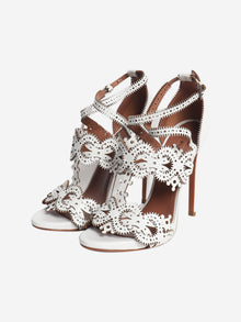 White laser cut leather heels - size EU 38.5 (UK 5.5) Heels Alaia 