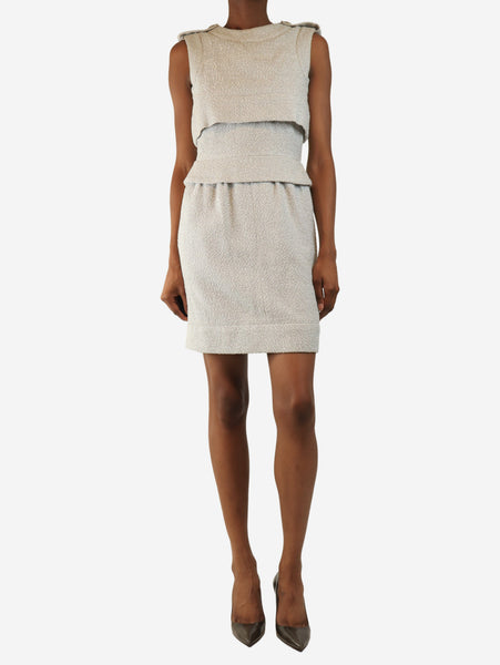 Grey boucle mini dress - size UK 8 product image