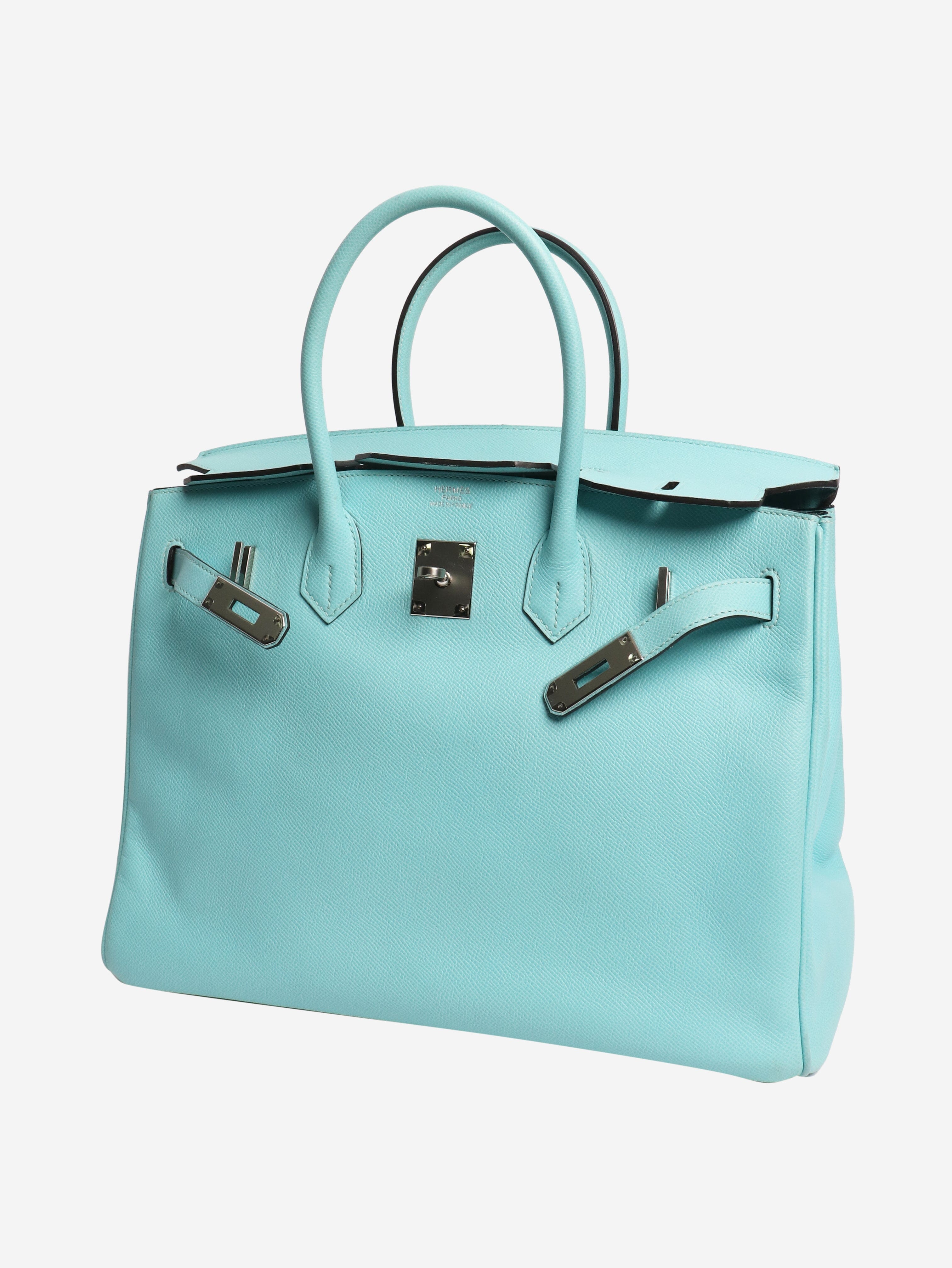 Atol blue birkin 35 in epson Top Handle Bags Hermes 