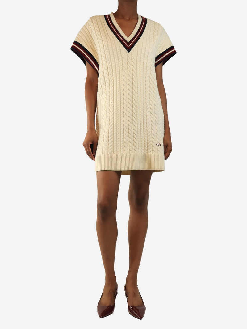 Cream chunky knit dress - size XS