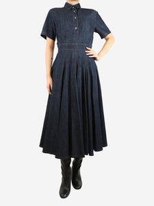 Christian Dior Indigo denim midi dress - size UK 10