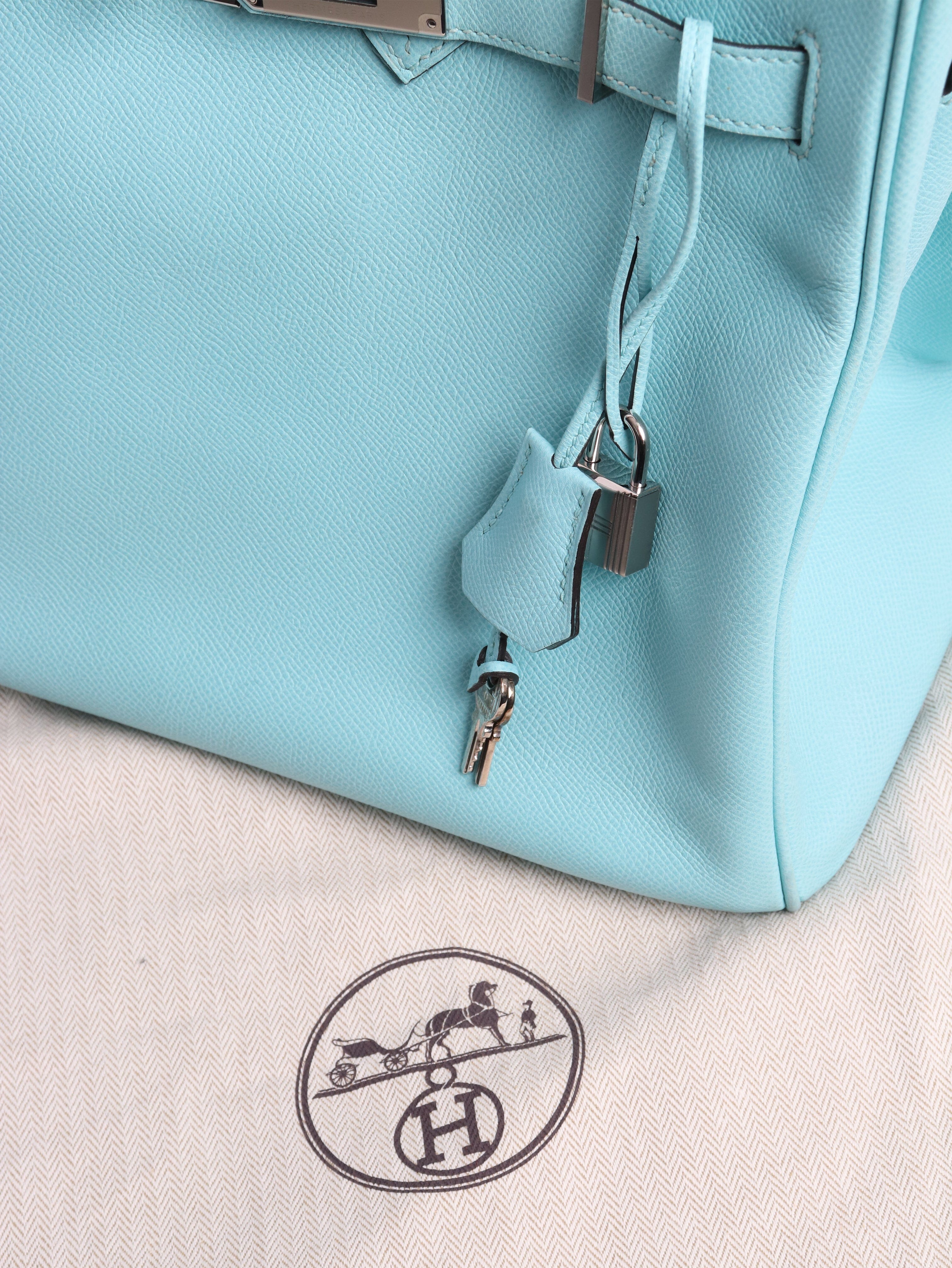 Atol blue birkin 35 in epson Top Handle Bags Hermes 