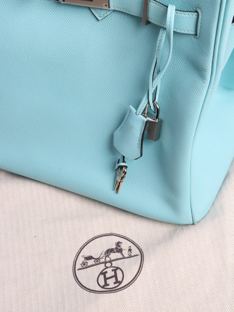 Atol blue birkin 35 in epson Top Handle Bags Hermes 