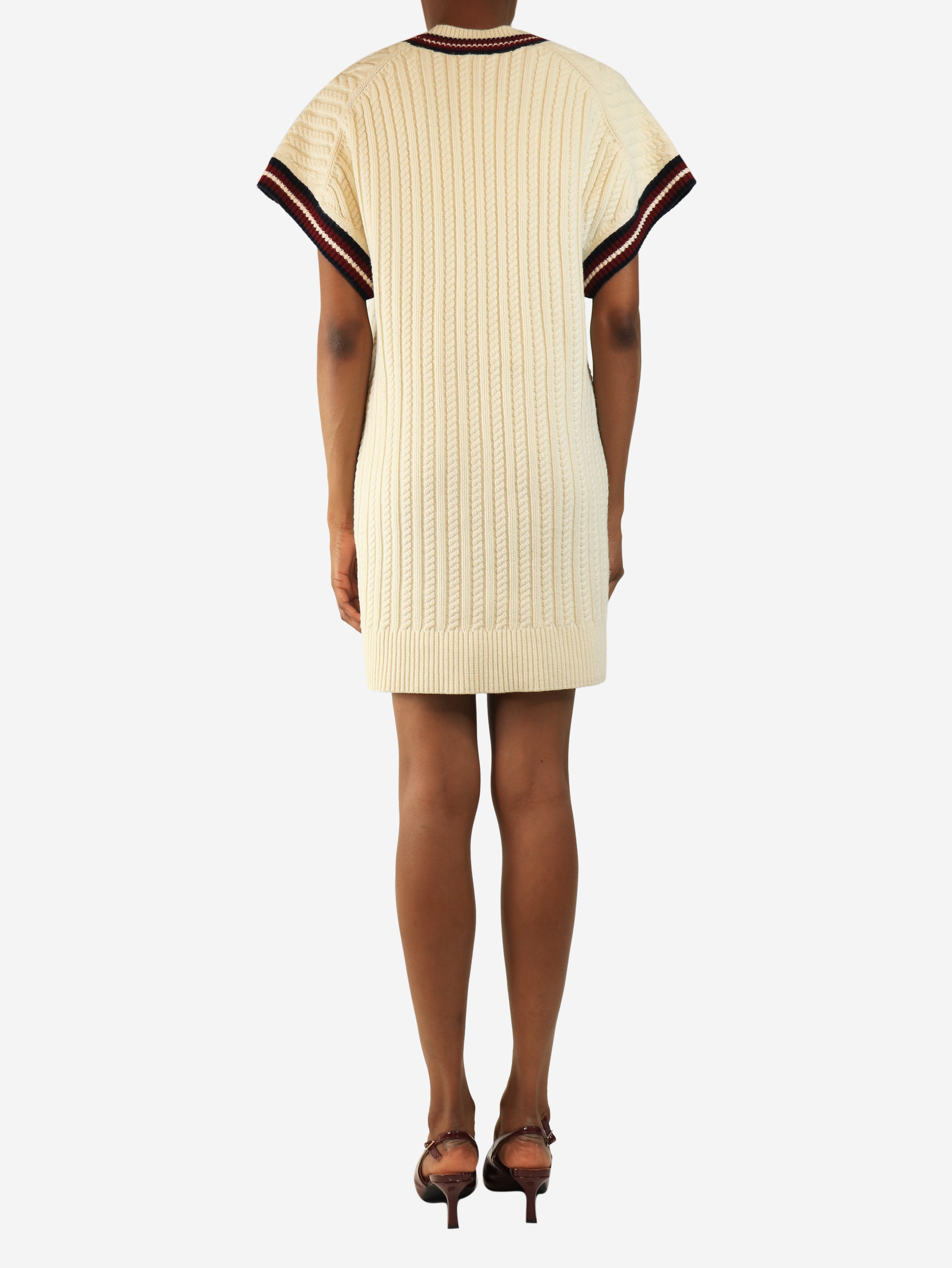 Cream chunky knit dress - size XS