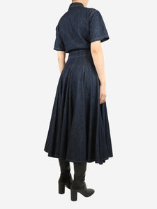 Christian Dior Indigo denim midi dress - size UK 10