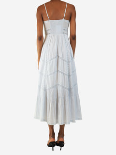 Light blue lace-trim cotton sundress - size XXS Dresses Love Shack Fancy 