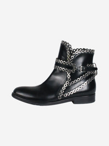 Alaia Black eyelet ankle boots - size EU 38