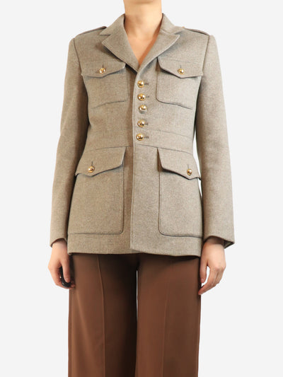 Brown cashmere saharienne jacket - size UK 10 Coats & Jackets Celine 