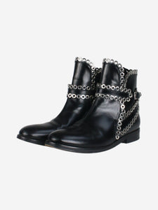 Alaia Black eyelet ankle boots - size EU 38