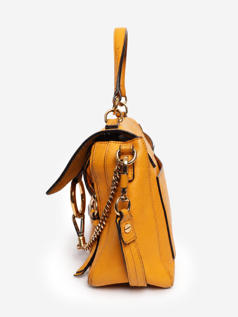 Yellow leather and suede Faye Day bag Shoulder bags Chloe 