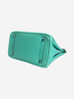 Turquoise 2008 Birkin 30 bag in Swift leather Top Handle Bags Hermes 