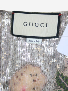 Gucci Silver sequin jacket - size UK 8