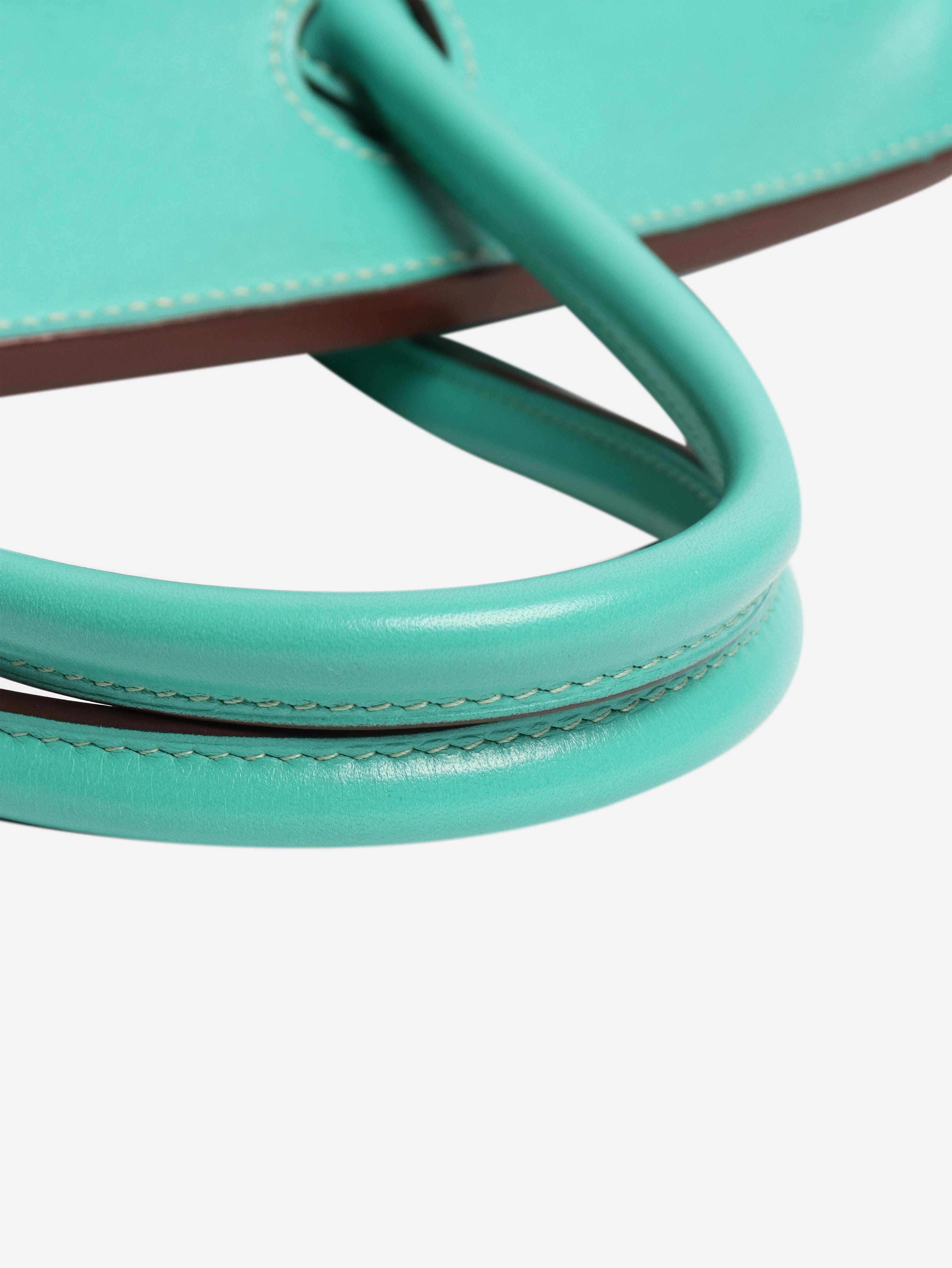 Turquoise 2008 Birkin 30 bag in Swift leather Top Handle Bags Hermes 