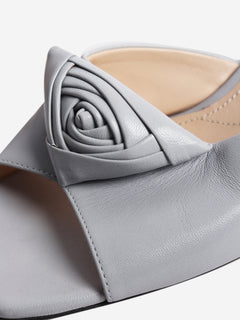 Blue leather rose mules - size EU 38.5 (UK 5.5) Heels Prada 