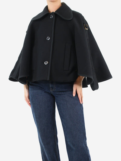 Black wool cape - size UK 8 Coats & Jackets Chloe 