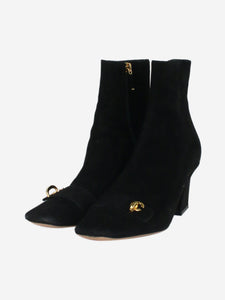 Christian Dior Black suede ankle boots - size EU 38.5