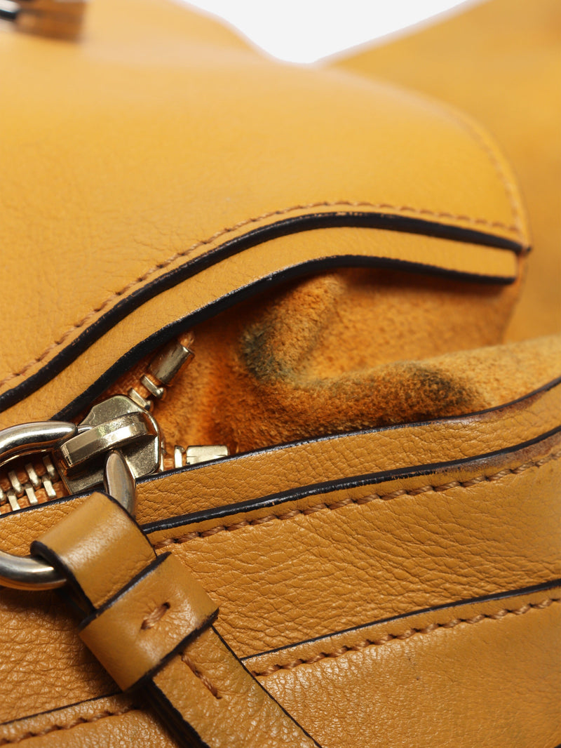 Yellow leather and suede Faye Day bag Shoulder bags Chloe 