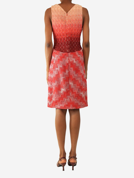 Red sleeveless lurex dress - size S alternate image