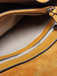 Yellow leather and suede Faye Day bag Shoulder bags Chloe 