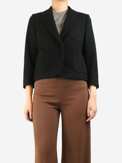Black cropped wool jacket - size UK 10 Coats & Jackets Dries Van Noten 